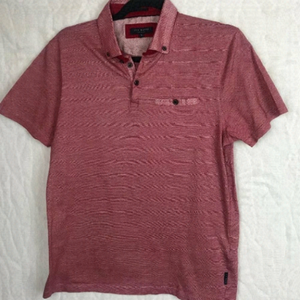 Ted Baker London Polo  Shirt Red and White Size 3